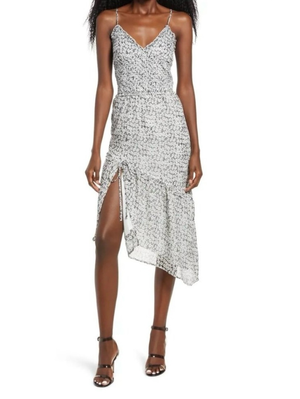 NWT LEITH BLACK & WHITE FLORAL SUNDRESS SIZE M